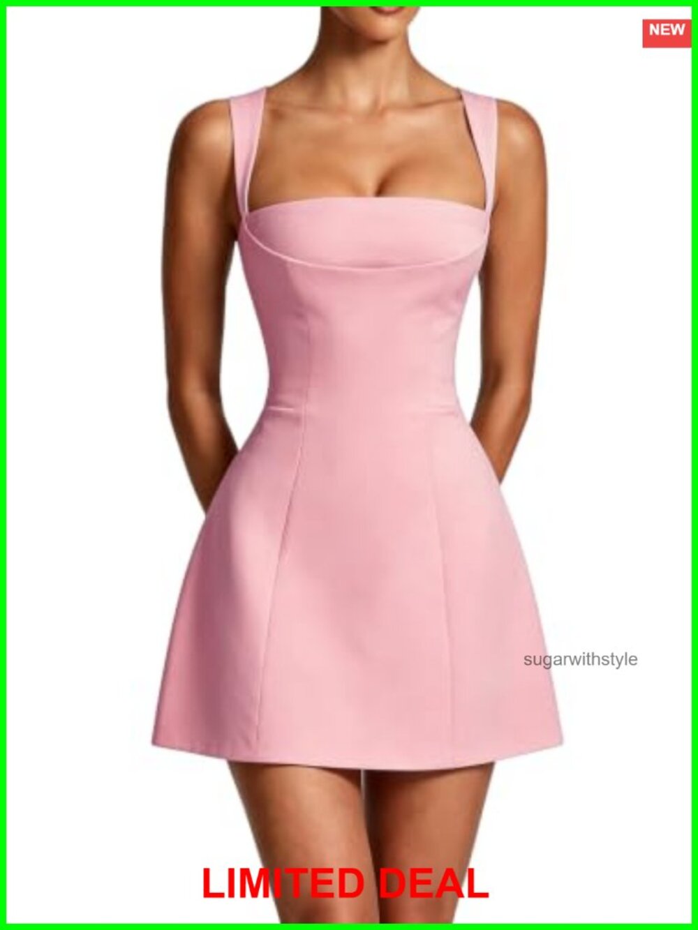 Square Neck Corset A-Line Mini Cocktail Dress Graduation Party Backless